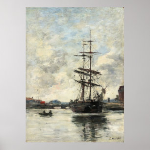 Schiff auf der Touques Eugene Boudin (Französisch, Poster