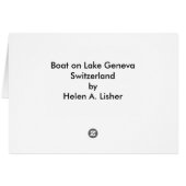 Schiff auf Genfer Schweiz Karte (Rückseite Horizontal)
