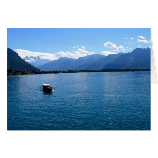 Schiff auf Genfer Schweiz Karte (Vorderseite (Horizontal))