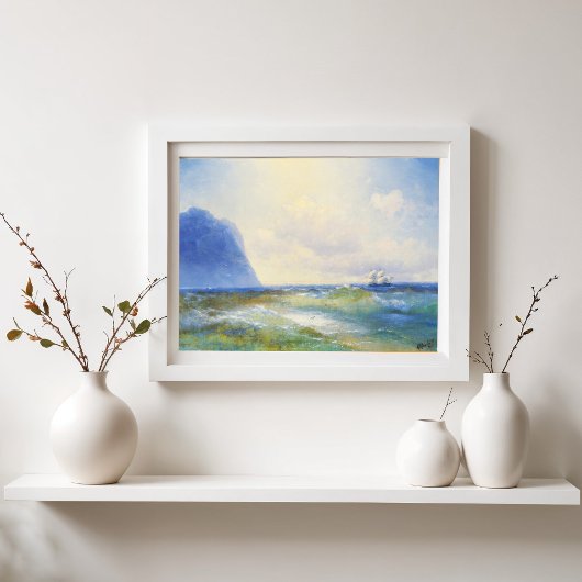 Schiff auf See, Aivazovsky Fotodruck