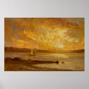 Schiff auf See - Edward Mitchell Banister - c1890 Poster