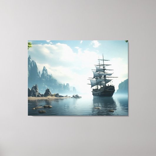 Schiff auf See Leinwanddruck (Vorderseite)