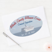 Schiff auf See Ovaler Aufkleber (Umschlag)