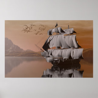 Schiff auf See Poster