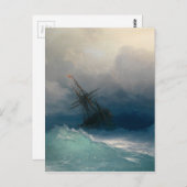 Schiff auf Sturmsee, Ivan Aivazovsky - Postkarte (Vorne/Hinten)