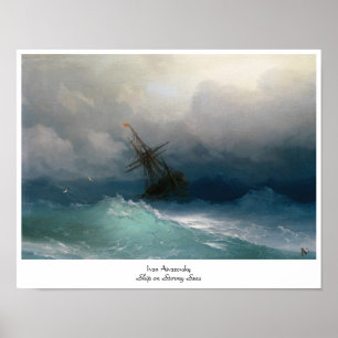Schiff auf Sturmsee Ivan Aivazovsky Seesturm Poster