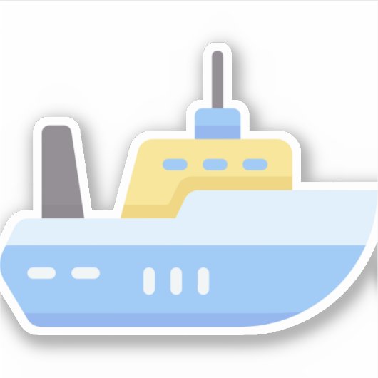 Schiff Aufkleber (Vorderseite)