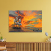 Schiff bei Sunset Leinwanddruck (Insitu (Wohnzimmer))
