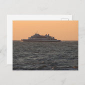 Schiff bei Sunset Postcard Postkarte (Vorne/Hinten)