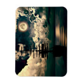 Schiff bei Vollmond Magnet (Vertikal)