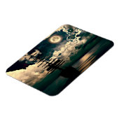 Schiff bei Vollmond Magnet (Linke Seite)