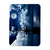 Schiff bei Vollmond Magnet (Vertikal)