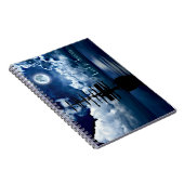Schiff bei Vollmond Notebook Notizblock (Rechte Seite)