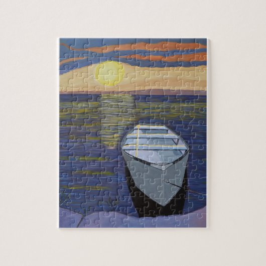 Schiff by Shore Leinwand Art Puzzle (Vertikal)