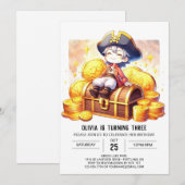Schiff Custom Pirate Birthday Einladung (Vorne/Hinten)