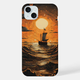 Schiff, das in der Nacht segelt iPhone 15 Plus Hülle