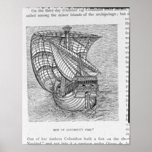 Schiff der Columbus-Zeit Poster