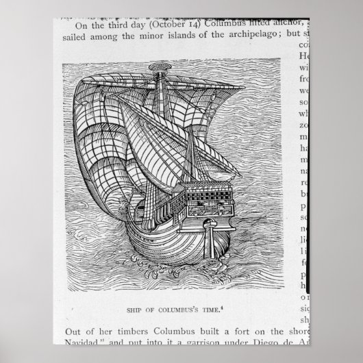 Schiff der Columbus-Zeit Poster (Vorne)