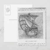 Schiff der Columbus-Zeit Postkarte (Vorne/Hinten)