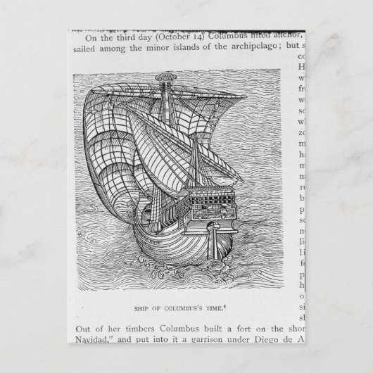 Schiff der Columbus-Zeit Postkarte (Vorderseite)