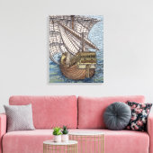 Schiff der Columbus'Time Leinwanddruck (Insitu (Wohnzimmer))