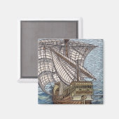 Schiff der Columbus'Time Magnet (Vorderseite/Rückseite)