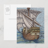 Schiff der Columbus'Time Postkarte (Vorne/Hinten)