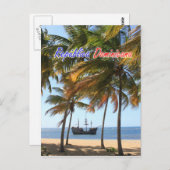 Schiff der Dominikanischen Republik Postkarte (Vorne/Hinten)
