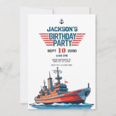 Schiff der Marine Einladung (Vorderseite)