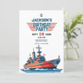 Schiff der Marine Einladung (Stehend Vorderseite)