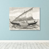 Schiff der Mortlock-Inseln mit Auslöser Leinwanddruck (Insitu (Holzboden))