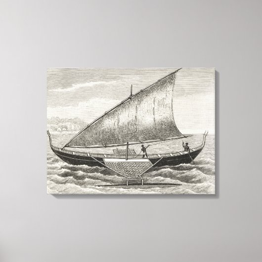 Schiff der Mortlock-Inseln mit Auslöser Leinwanddruck (Vorderseite)