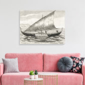Schiff der Mortlock-Inseln mit Auslöser Leinwanddruck (Insitu (Wohnzimmer))