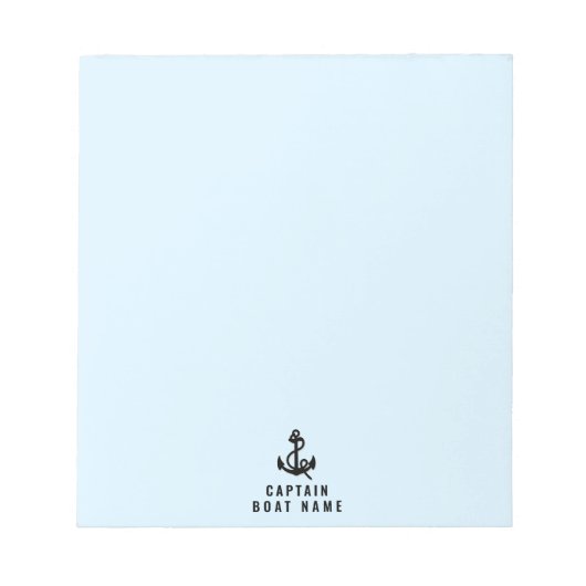 Schiff der Nautical Anchor Navy Notizblock (Vorderseite)