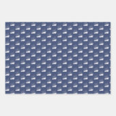 Schiff der Nautischen Marine Blau- und Weißschiff Geschenkpapier Set (Vorderseite 3)