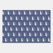 Schiff der Nautischen Marine Blau- und Weißschiff Geschenkpapier Set (Vorderseite 2)