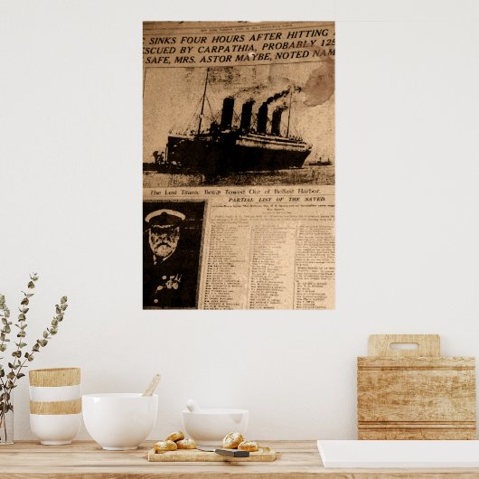 Schiff der Träume verloren Poster (Küche)