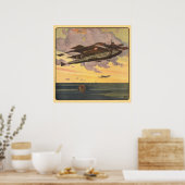 Schiff der Vintagen Science Fiction Poster (Küche)