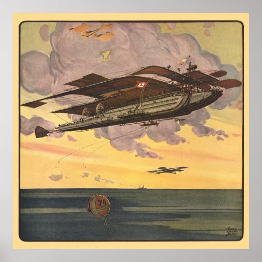Schiff der Vintagen Science Fiction Poster (Vorne)
