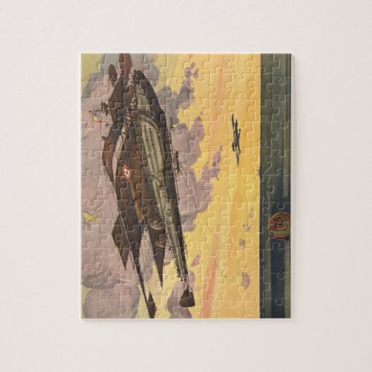 Schiff der Vintagen Science Fiction Puzzle (Vertikal)