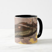 Schiff der Vintagen Science Fiction Tasse (VorderseiteRechts)