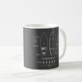 Schiff der Windsurfer Equipment Board Zeichnend Kaffeetasse (VorderseiteRechts)
