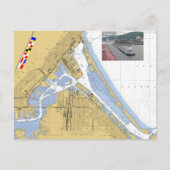 Schiff Duluth, MN Harbour Chart Signal Flags Postkarte (Vorderseite)