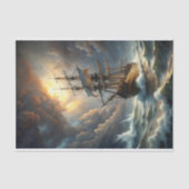 Schiff durch Sturm Decoupage Seidenpapier (Vorderseite)