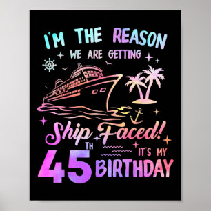Schiff feierte 45. Geburtstags-Kreuzfahrt 45 Jahre Poster