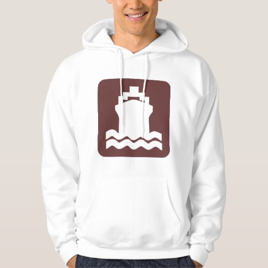 Schiff Form - Dunkelbraun Hoodie (Vorderseite)