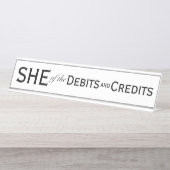 SCHIFF für Schuldverschreibungen Buchhalter Schreibtischnamensplakette (Vorderseite )