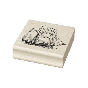 Schiff Gummistempel