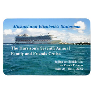 Schiff Hafen in der kundenspezifischen Stateroom Magnet