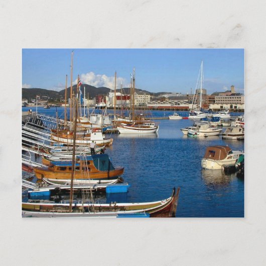 Schiff, Hafen mit Traditionsbooten Postkarte (Vorderseite)